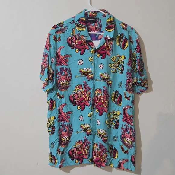 🍒🍒 SpongeBob SquarePants Graphic Button Down - Picture 1 of 8